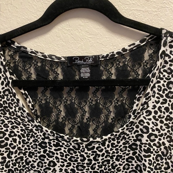 Rene Rofe Leopard Sleep Tank & Sleep Short With Lace Trim Size XL New W/O Tag - Picture 4 of 10